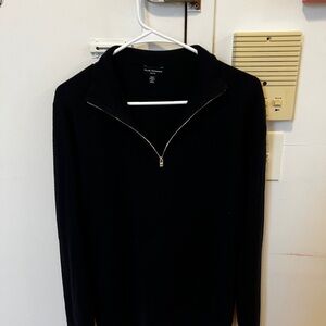 Club Monaco Men's Dark Navy quarter zip sweater